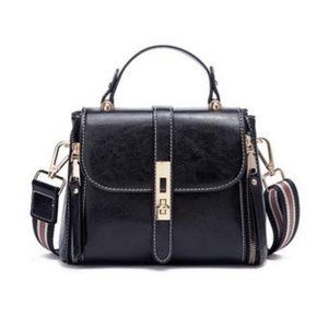 Crossbody Purse for Women Shoulder Bag Soft Leather Waterproof - black